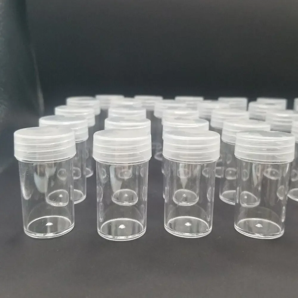 30 Bottle JARS Plastic Container Craft Organizing Hobby Pill Clear Screw lids 2